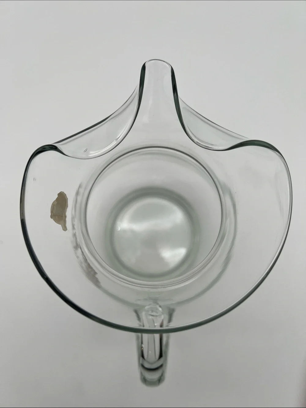 Vintage West Virginia Glass Co. 25th Silver Anniversary Hand-blown Glass Pitcher